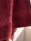 Σετ πετσέτες και χαλάκι μπάνιου homelovers organic 40X66+68X137+50X70 / Red